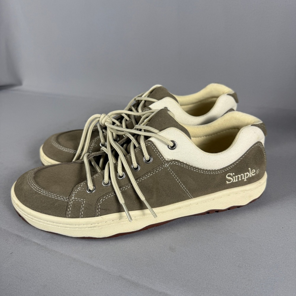 Simple Skate Shoes OS Mens Suede Canvas Low Top Skater Sneakers Shoes Size 10